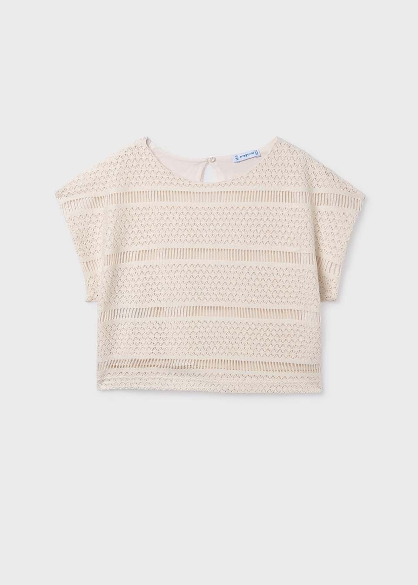 Mayoral Crochet Top Cream