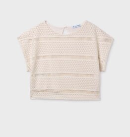 Mayoral SALE Crochet Top Cream