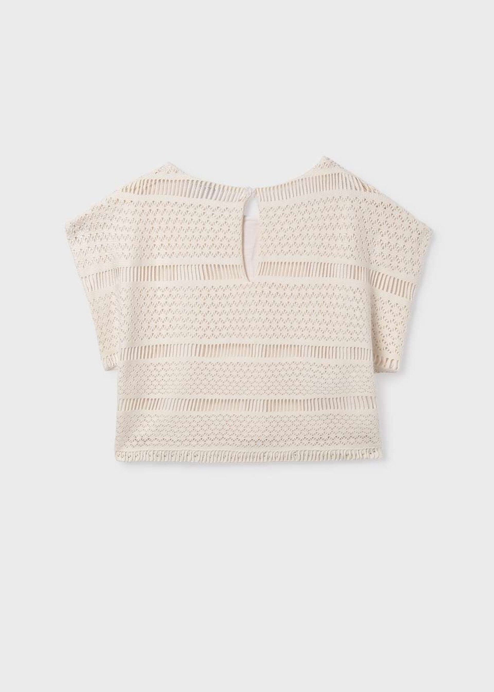 Mayoral Crochet Top Cream