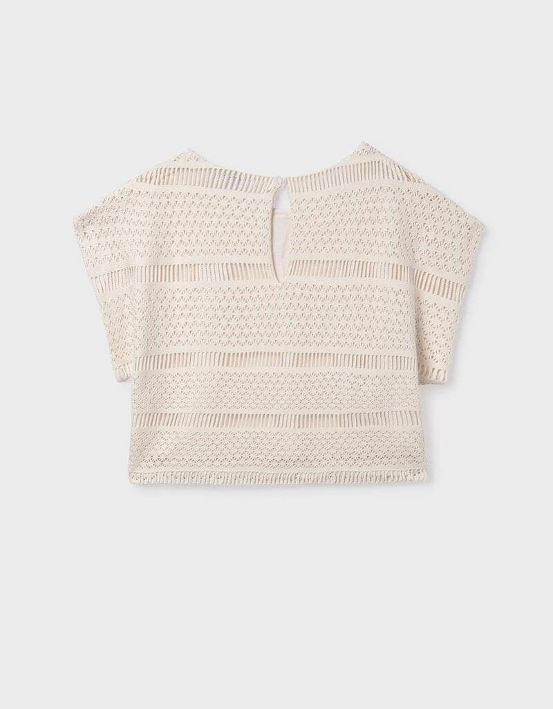 Mayoral Crochet Top Cream