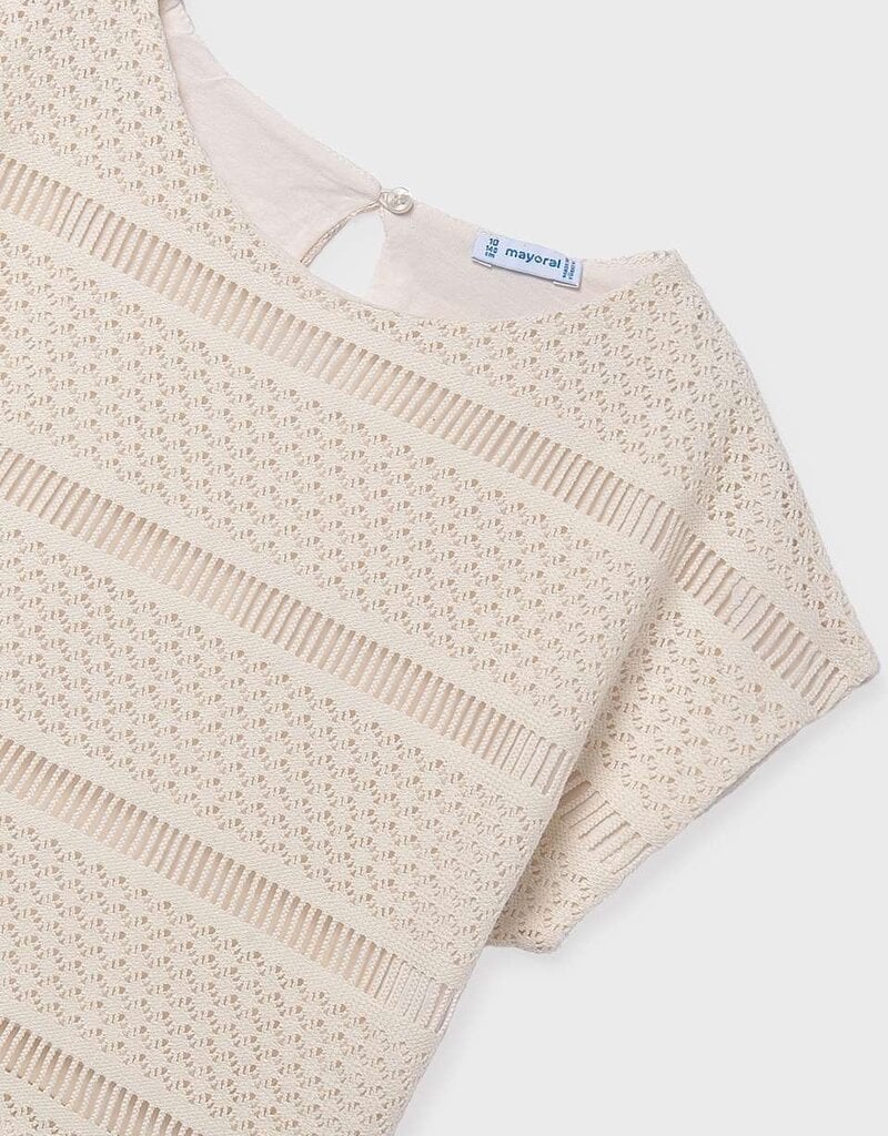 Mayoral Crochet Top Cream