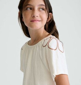 Mayoral S/S Peasant Top Cream