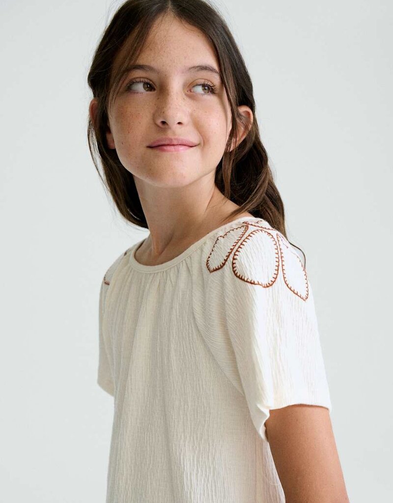 Mayoral S/S Peasant Top Cream