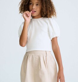 Mayoral SALE White Puffy Sleeve Top