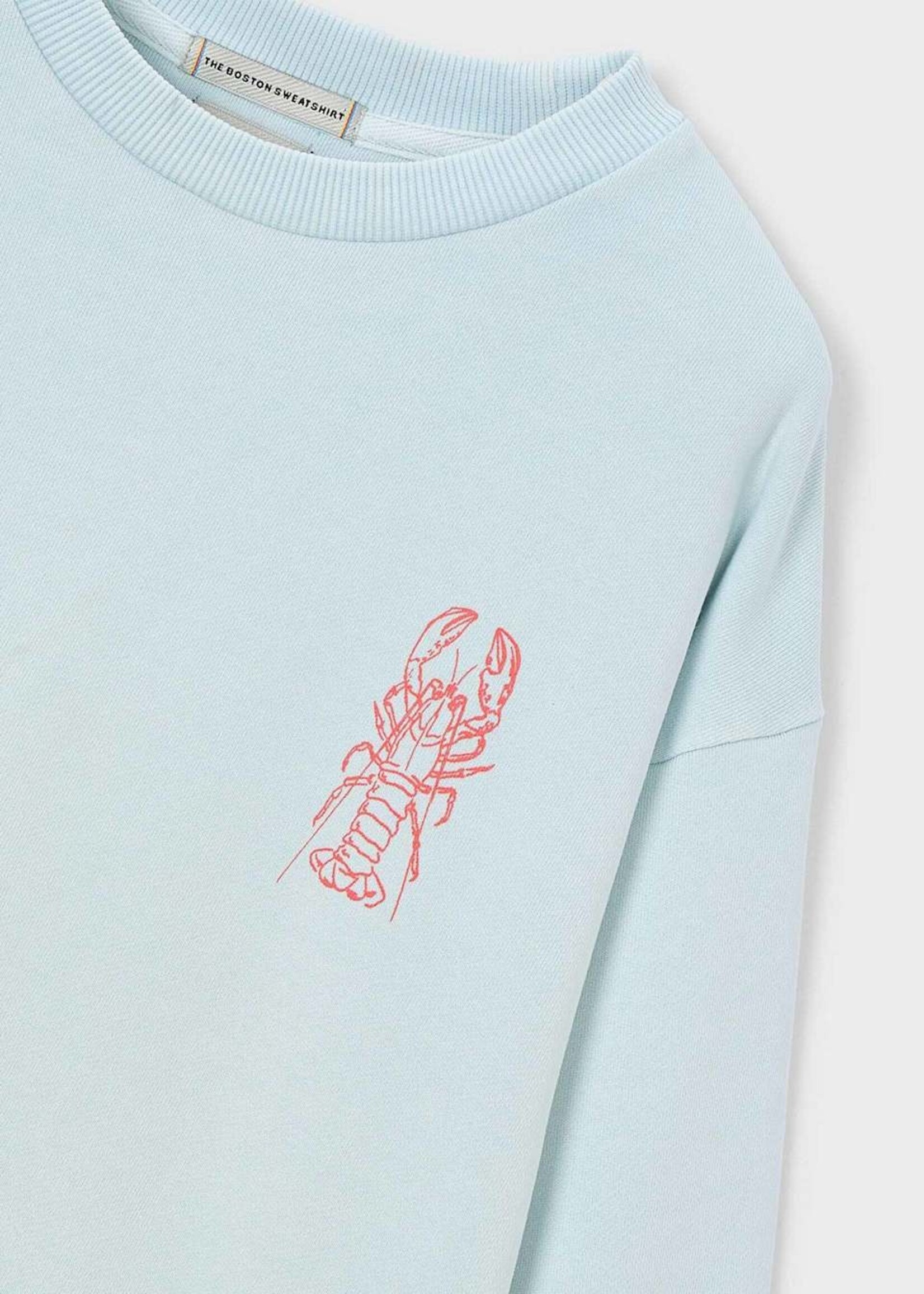 Mayoral Sky Blue Sweatshirt w/Lobster Print