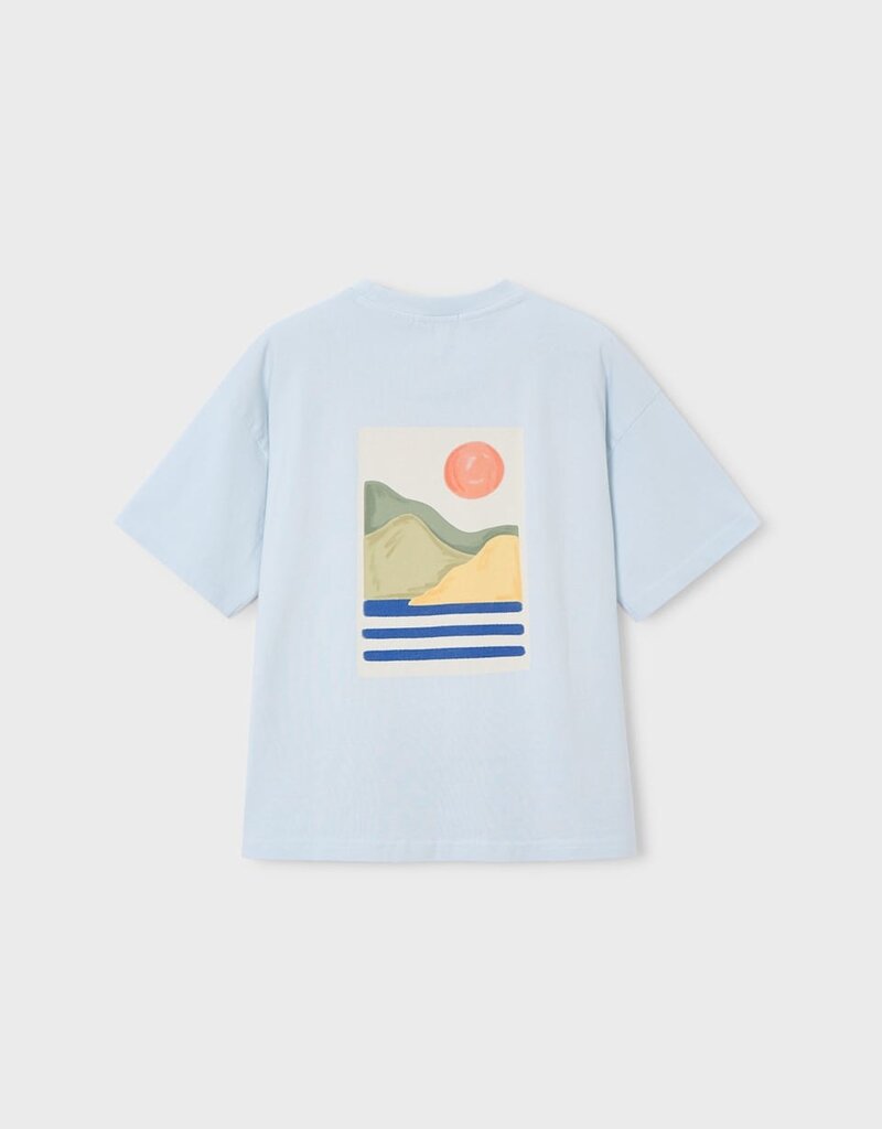 Mayoral Sky Blue Landscape S/S Tee
