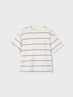 Mayoral Blue Stripe White S/S Tee