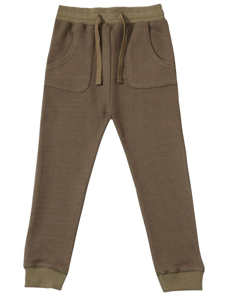 Me & Henry Wes Waffle Pants Olive