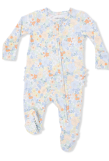 Angel Dear Georgia Floral 2 Way Ruffle Back Zipper Footie