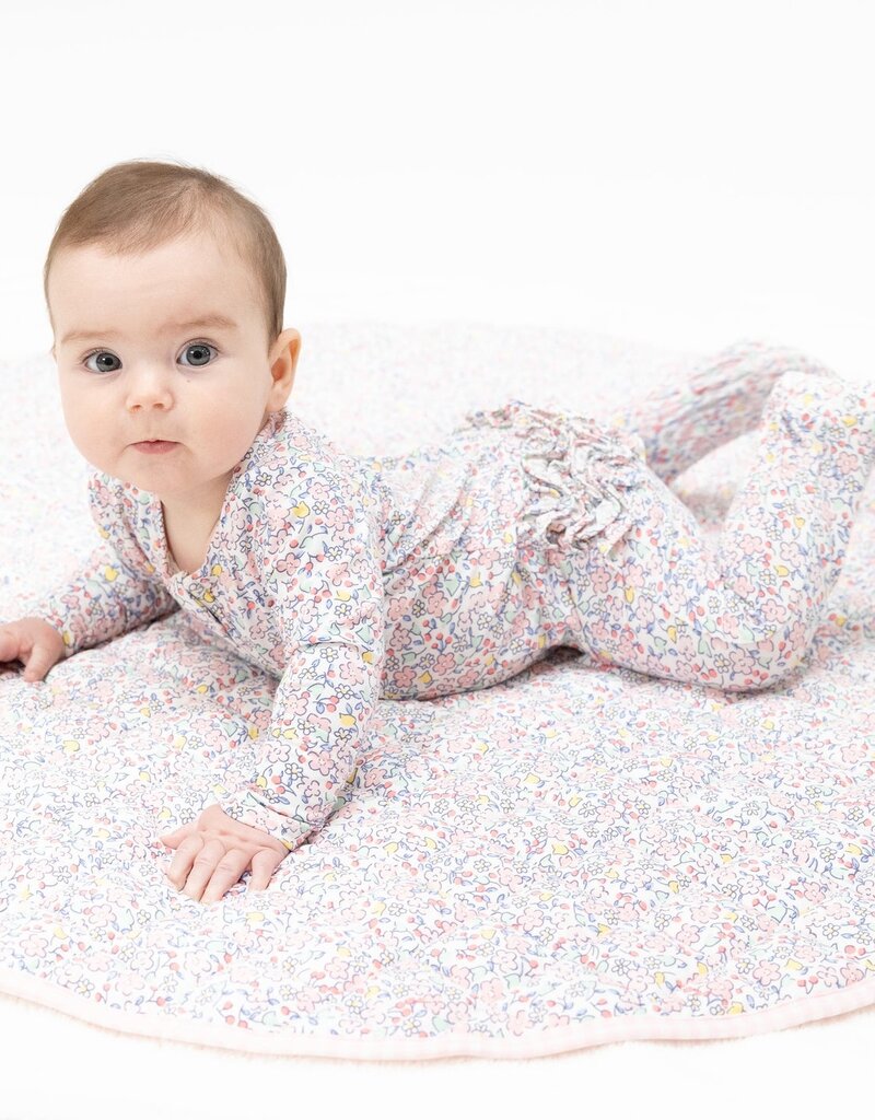 Angel Dear Elizabeths Garden 2 Way Ruffle Back Zipper Footie