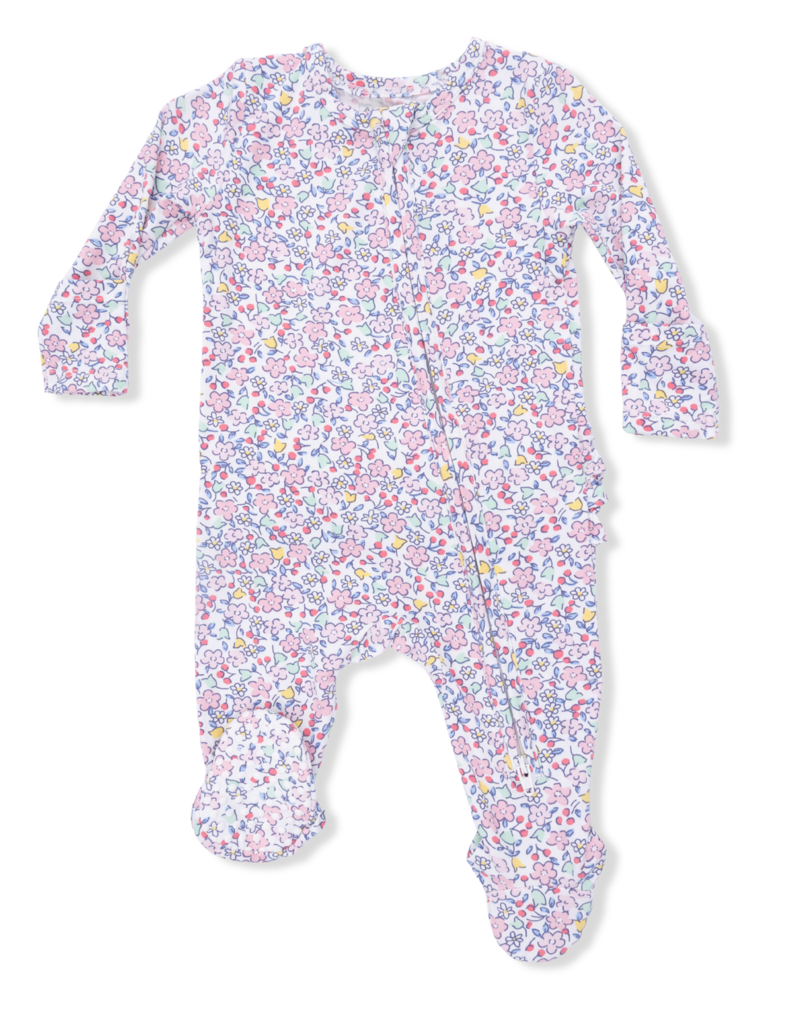 Angel Dear Elizabeths Garden 2 Way Ruffle Back Zipper Footie