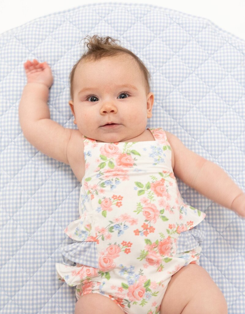 Angel Dear Cute Little Roses Ruffle Sunsuit