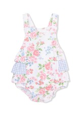 Angel Dear Cute Little Roses Ruffle Sunsuit