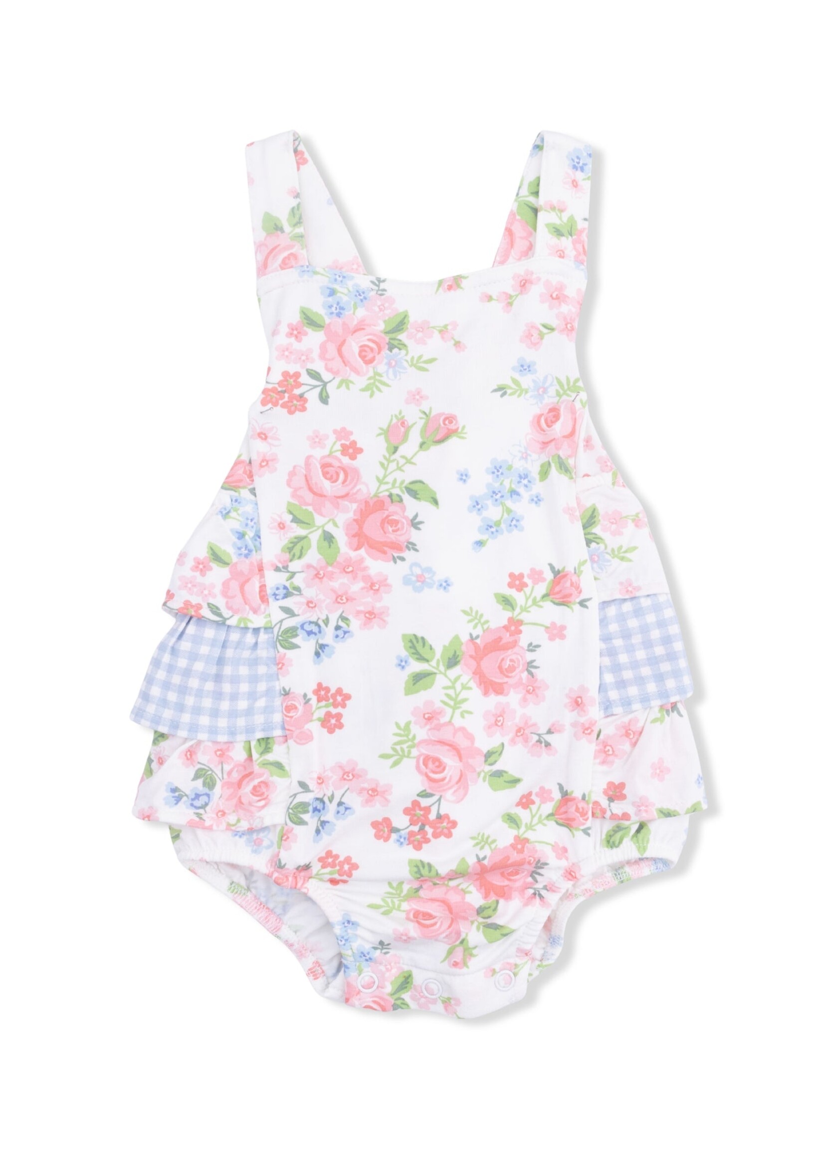 Angel Dear Cute Little Roses Ruffle Sunsuit