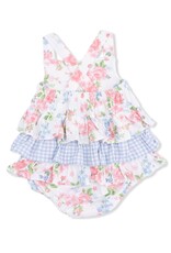 Angel Dear Cute Little Roses Ruffle Sunsuit