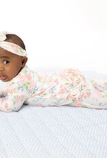 Angel Dear Cute Little Roses 2 Way Ruffle Back Zipper Footie