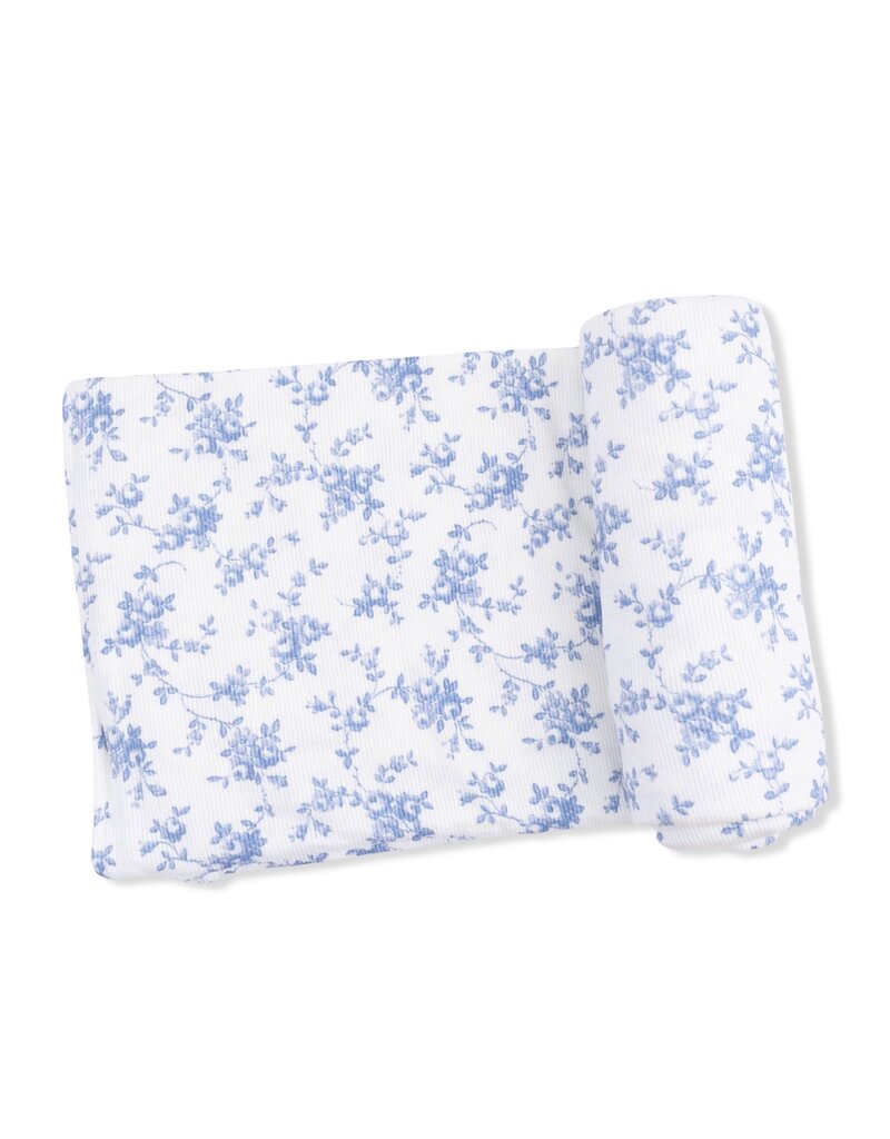 Angel Dear Baby Blue Vines Floral Swaddle