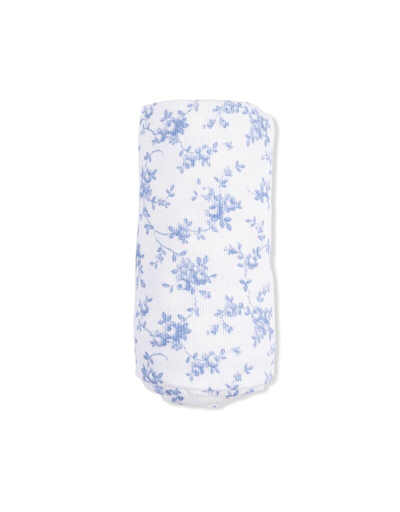 Angel Dear Baby Blue Vines Floral Swaddle