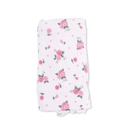 Angel Dear Pink Rosettes Ruffle Blanket
