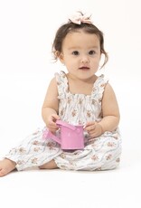 Angel Dear Heirloom Rose Stripe Ruffly Strap Overall