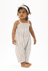 Angel Dear Kimberly Floral Stripe Smocked Romper