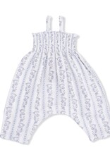 Angel Dear Kimberly Floral Stripe Smocked Romper