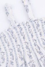 Angel Dear Kimberly Floral Stripe Smocked Romper