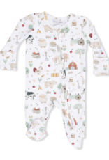 Angel Dear Cute Farm Animals Uni 2 Way Zipper Footie
