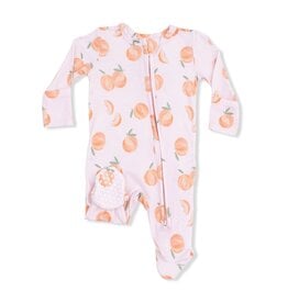 Angel Dear Sweet Peach 2 Way Ruffle Back Zipper Footie