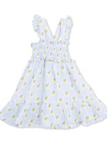 Angel Dear Lovely Lemons Smocked Ruffle Sundress w/Bloomer
