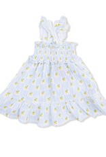 Angel Dear Lovely Lemons Smocked Ruffle Sundress w/Bloomer