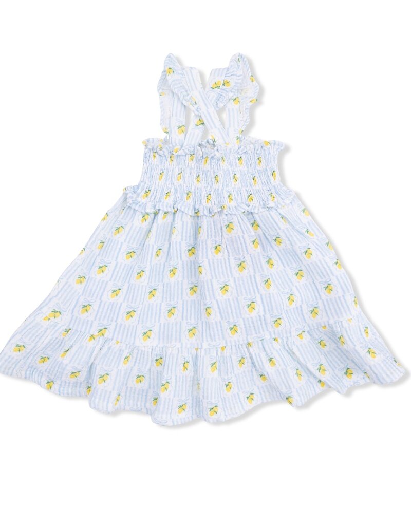Angel Dear Lovely Lemons Smocked Ruffle Sundress w/Bloomer