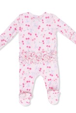 Angel Dear Sweet Bow Cherries 2 Way Ruffle Back Zipper Footie
