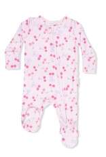 Angel Dear Sweet Bow Cherries 2 Way Ruffle Back Zipper Footie