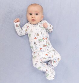 Angel Dear Home Run Baseball 2 Way Zipper Footie