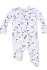 Angel Dear Home Run Baseball 2 Way Zipper Footie