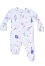 Angel Dear Floral Pickleball 2 Way Zipper Footie
