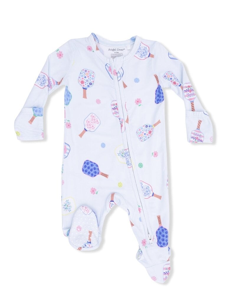 Angel Dear Floral Pickleball 2 Way Zipper Footie
