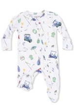 Angel Dear Golf Things 2 Way Zipper Footie White