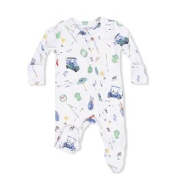 Angel Dear Golf Things 2 Way Zipper Footie White