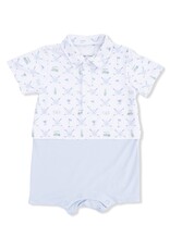 Angel Dear Golf Trellis Blue Short Playsuit