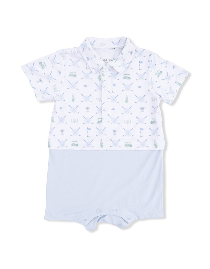 Angel Dear Golf Trellis Blue Short Playsuit