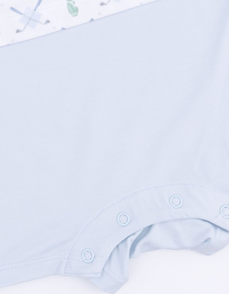 Angel Dear Golf Trellis Blue Short Playsuit