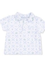 Angel Dear Golf Trellis Blue Polo w/Casual Short