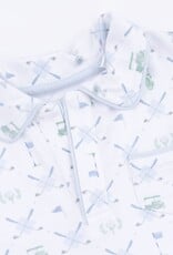 Angel Dear Golf Trellis Blue Polo w/Casual Short