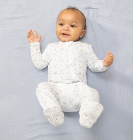 Angel Dear Golf Trellis Blue 2 Way Zipper Footie