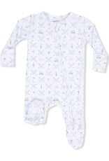 Angel Dear Golf Trellis Blue 2 Way Zipper Footie
