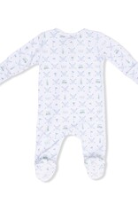 Angel Dear Golf Trellis Blue 2 Way Zipper Footie