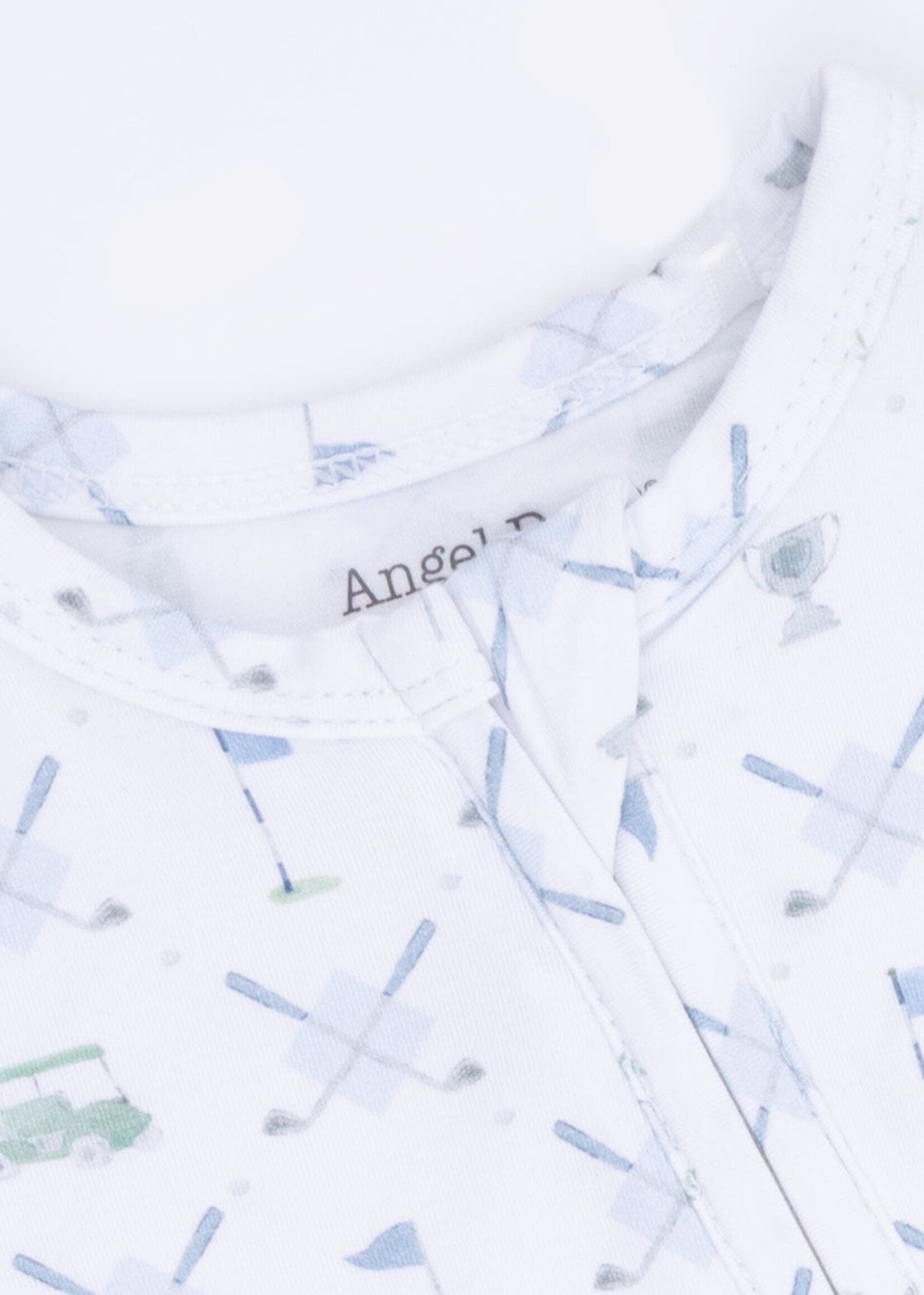 Angel Dear Golf Trellis Blue 2 Way Zipper Footie