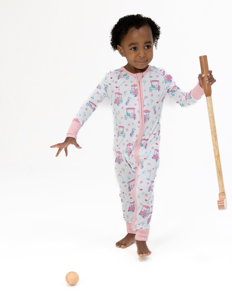 Angel Dear Golf Carts and Flowers Convertible Romper